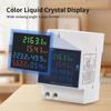 1Pcs D52-2066 Digital Display 6In1 Din Rail Ac Monitor Voltage Current Power Factor Active Kwh Electric Energy Frequency Meter