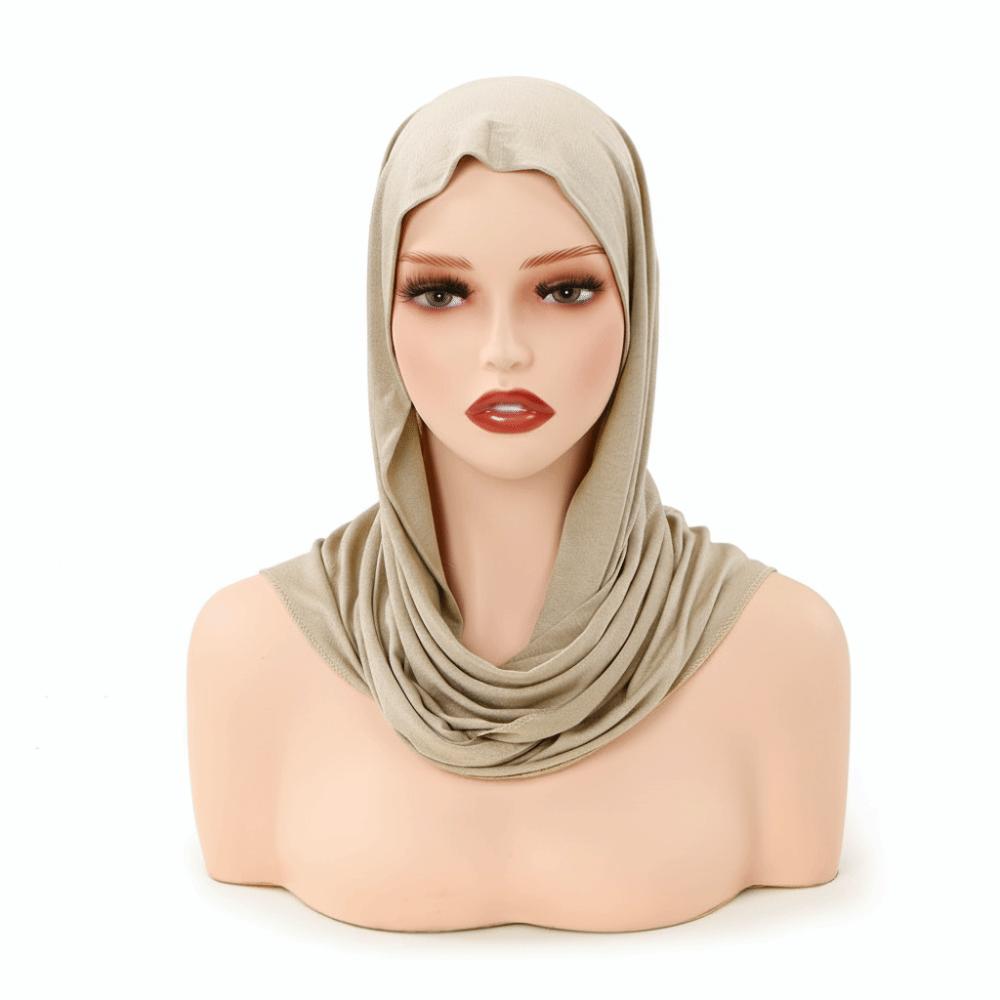 Modal Jersey Instant Hijab Cotton Stretch Hijab Caps Classic Headscarf for Women