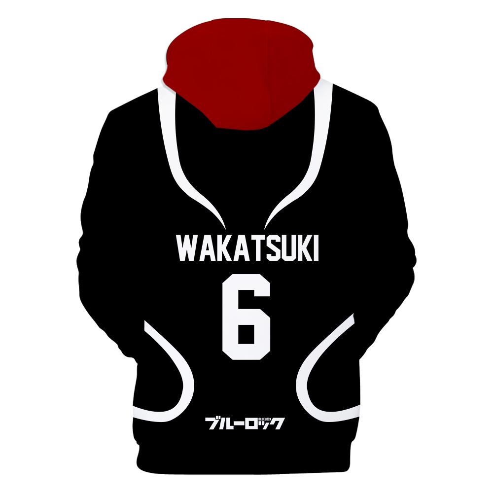 Ανδρικά Γυναικεία Φούτερ BLUE LOCK Φούτερ Anime Streetwear Harajuku Καθημερινά Φούτερ με Κουκούλα και Σχέδιο