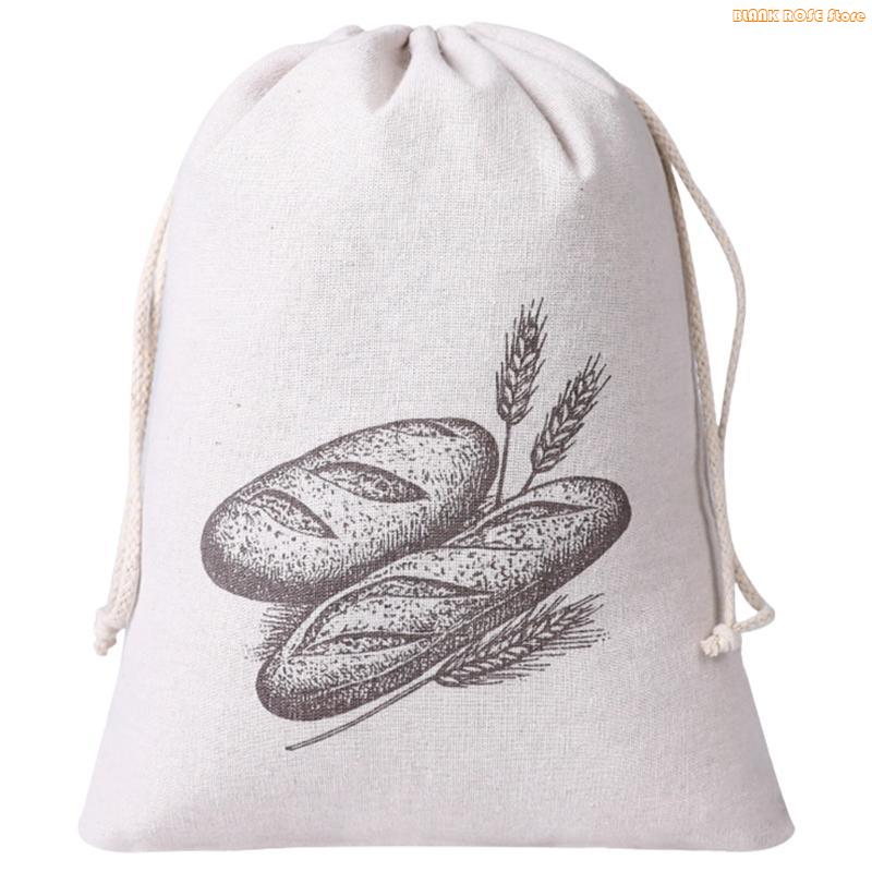 

K1AE Кухонный незаменимый хлопковый TPU контейнер для хлеба Пылезащитный мешок с завязками