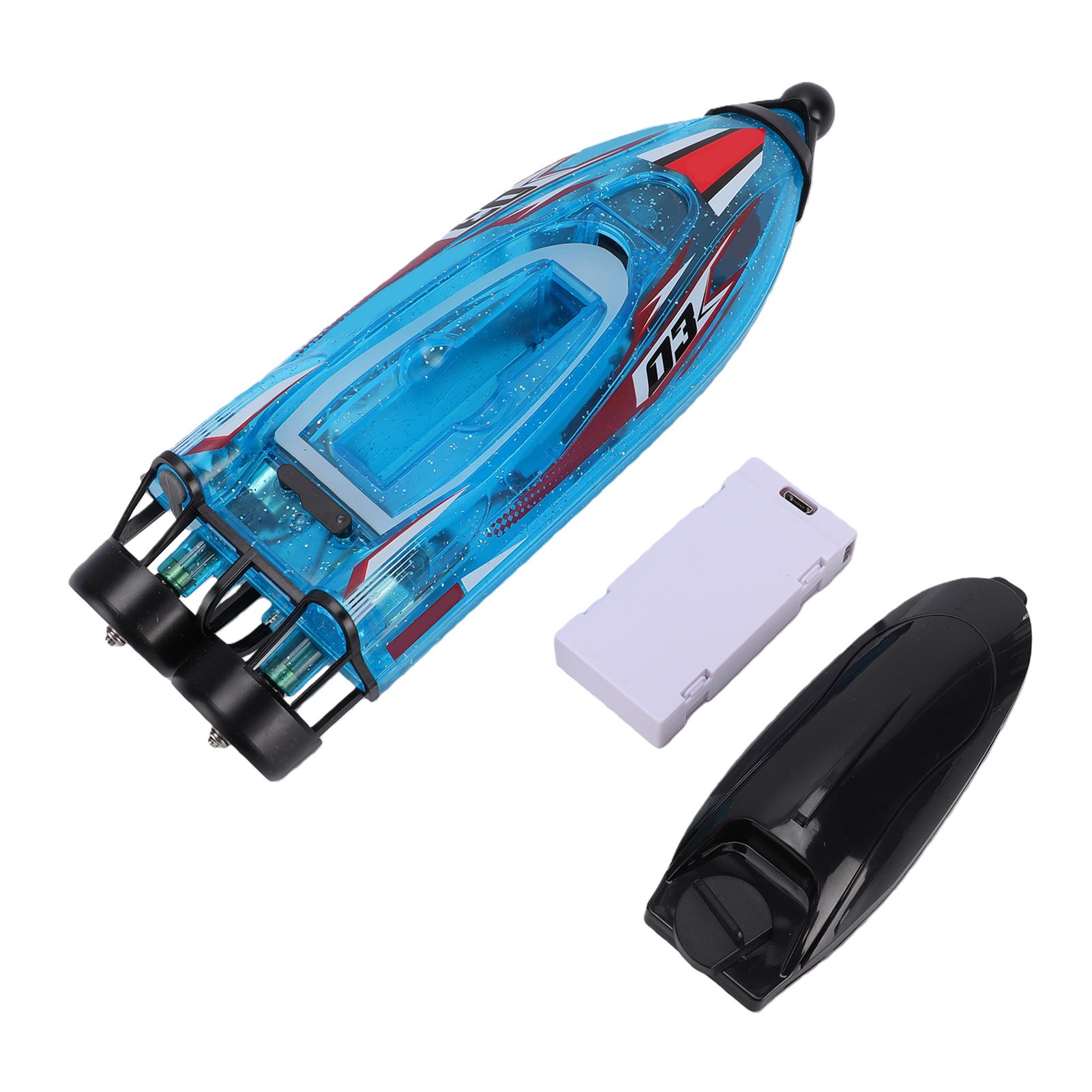 Remote Control Boat Brushless High-Speed RC Boat Dual Motor 360 Degree Rotation with Colorful Lights