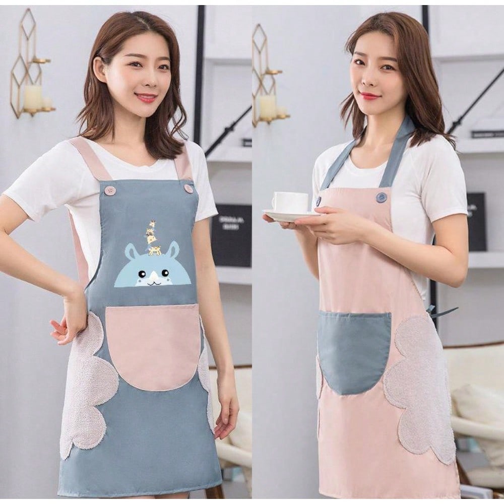Apron Kitchen Household Waterproof Oil-proof Apron Gifts