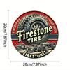 1 Pc Round Metal Wall Art Decor for Office Living Room Patio (20x20 Cm)