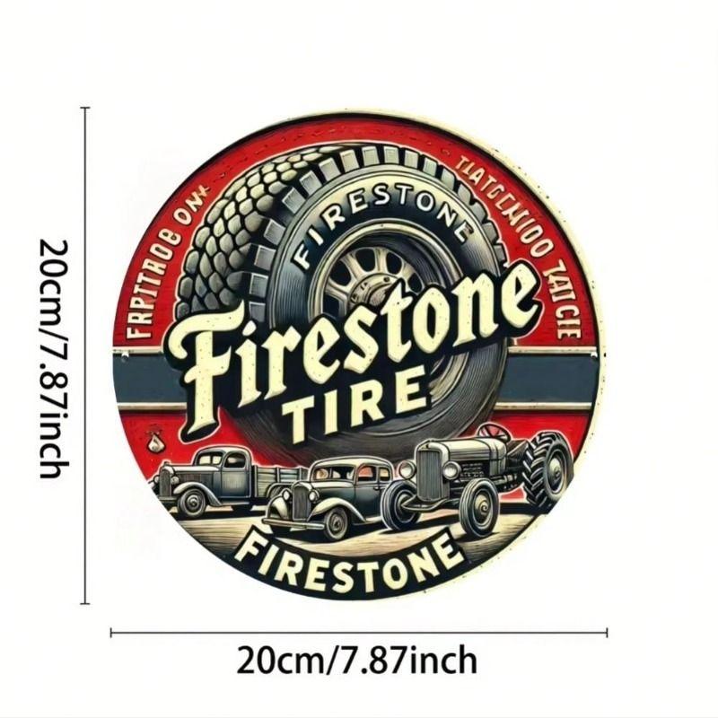 1 Pc Round Metal Wall Art Decor for Office Living Room Patio (20x20 Cm)