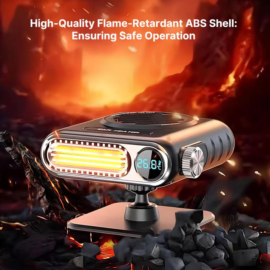 12V/24V Portable Car Heater 150W Digital Display 3-Speed Fast Heating Windshield Defrost And Defogger Accessories