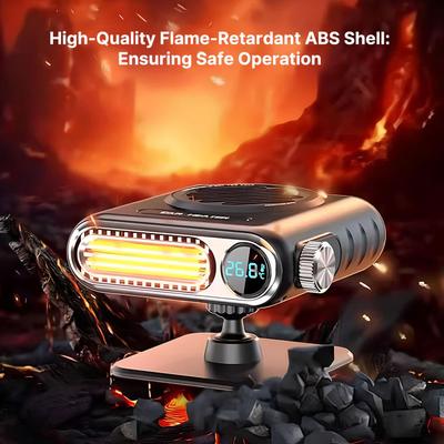 12V/24V Portable Car Heater 150W Digital Display 3-Speed Fast Heating Windshield Defrost And Defogger Accessories