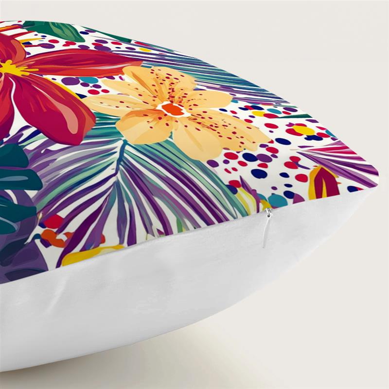 1 Stück Sommerblumen Kissenbezüge Polyester Kissenbezug Für Zuhause Sofa Stuhl Bett Auto Party Tischdekoration