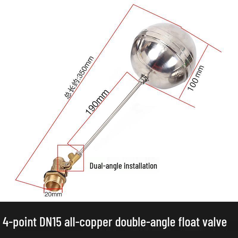 304 Stainless Steel Float Valve Water Level Controller for Tank/Tower, DN50 4-Point Inlet.