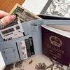 PU Passport Wallet for Overseas Business Travel Passport Holder for Invoice Air Ticket Holder Women's Lightweight Travel Wallet