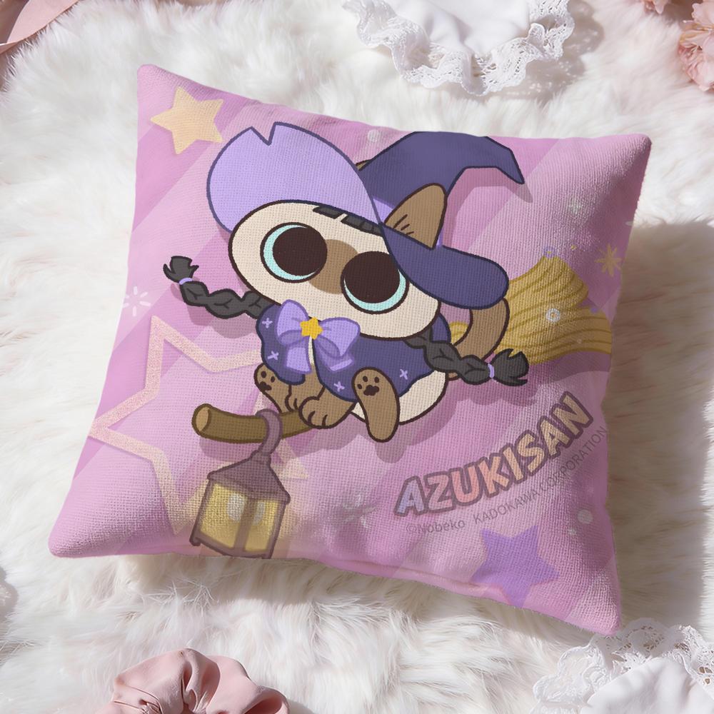 Cute A-AzukisanS Cushion Cover Premium Comfort Reversible Pillow Cove -Two in One Design for Any Room & Car Interior