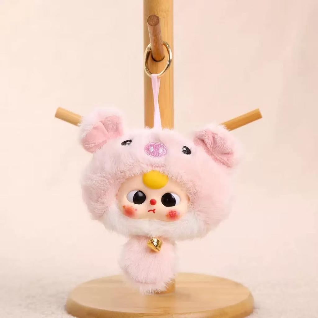 20cm Entzückende Hasen Plüschtiere Eine Hasenpuppe mit Glocke Bunt gefärbte Vinylpuppen Kinderspielzeug Heimdekoration Geburtstagsgeschenke für Mädchen