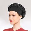 Satin Sleep Bonnet 2Pcs Soft Stretch Wide Elastic Band Breathable Hair Care Headscarf for Home Night Sleeping