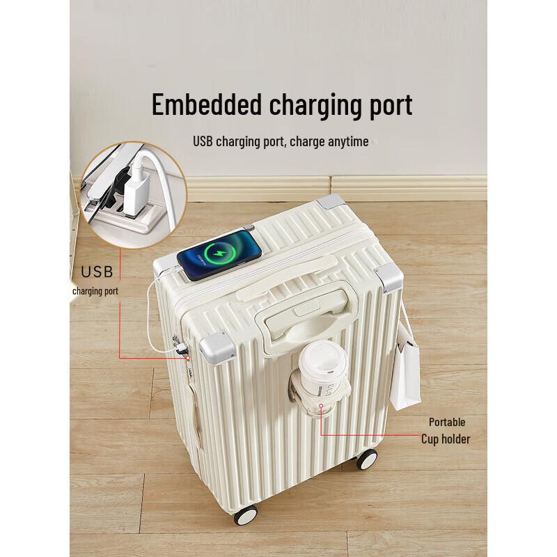 

ZMN PC Travel Luggage with USB and Cup Holder