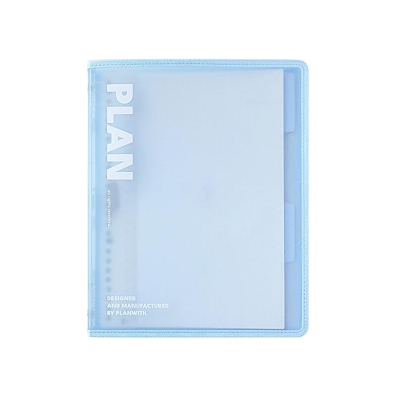 Refillable B5 Size Format Loose Leaf Planner Notebook with Clear PP Cover Reinforced Binding Great for School Office