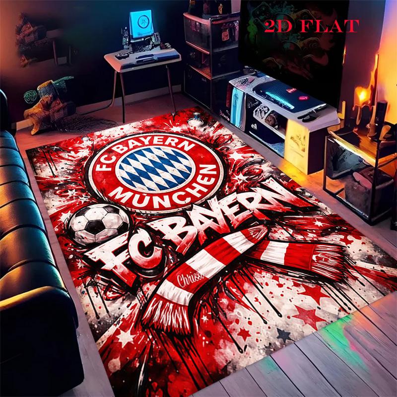 FCB logo Carpet Rug for Living Room Bedroom Home Sofa Decoration,Kids play Nonslip Floor Mat