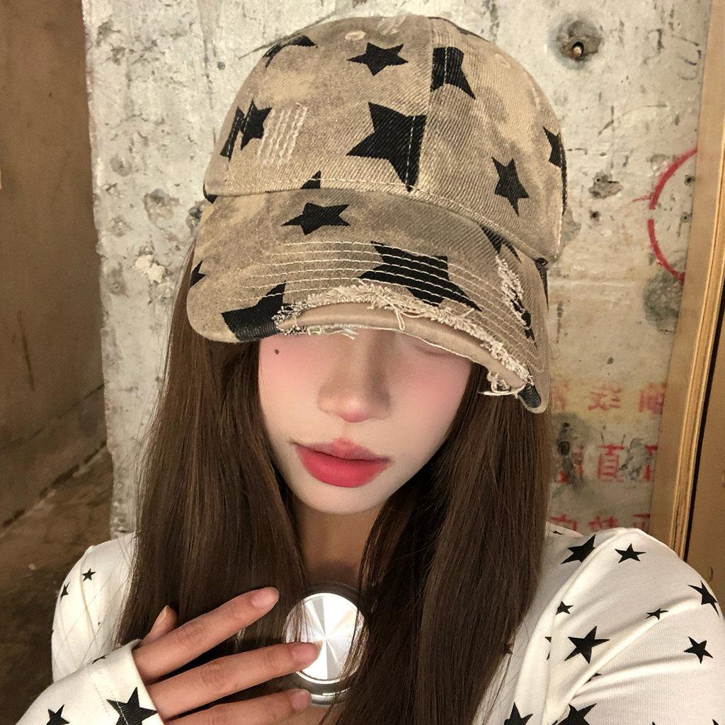 Starry Night Embroidered Cap With Sunshade For Casual Streetwear And Sun Protection