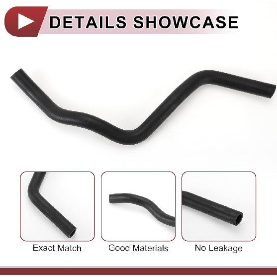 1 Pcs HVAC Heater Hose for Honda Civic 1.8L 2006-2011 Engine Coolant Water Inlet No.79721SNAA00 Black Rubber