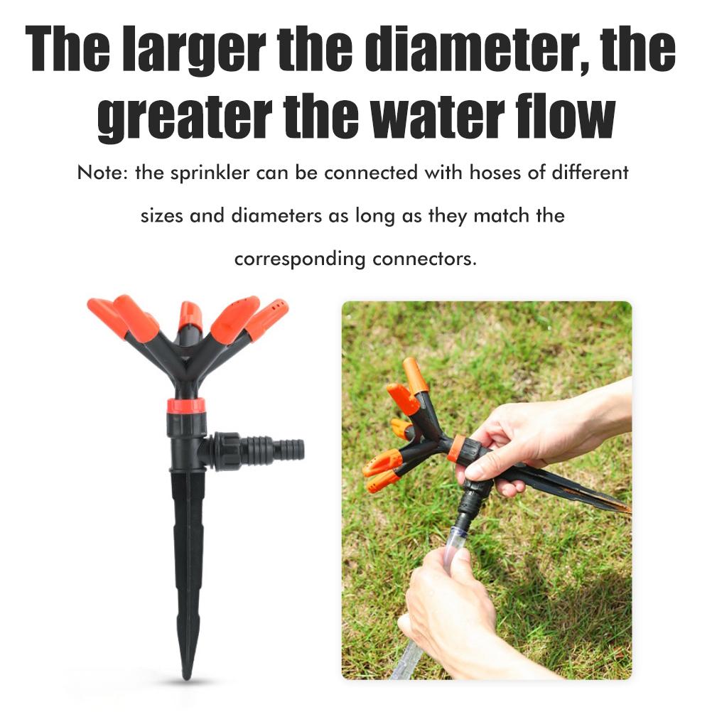 Garden Sprinkler 360 degrees Automatic Rotating Lawn Sprinklers Water Sprinkler for Lawn Yard Garden