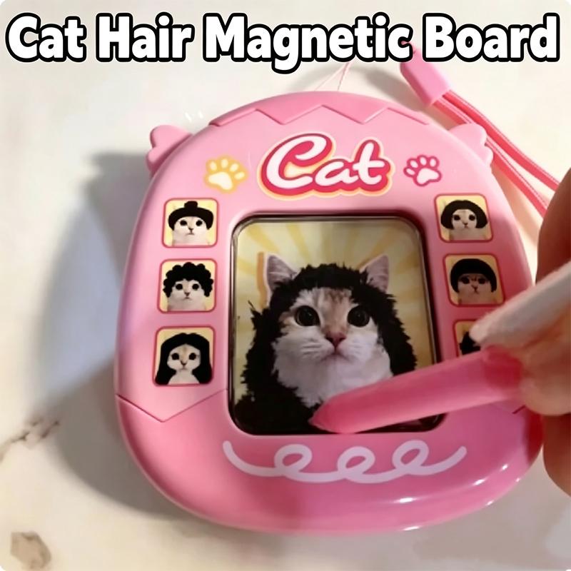 Diy Magnetic Cat Hairstyle Art Board Creative Steel Ball Drawing Toy Stress Relief Toy For Kids And Students Diy Graffiti Board