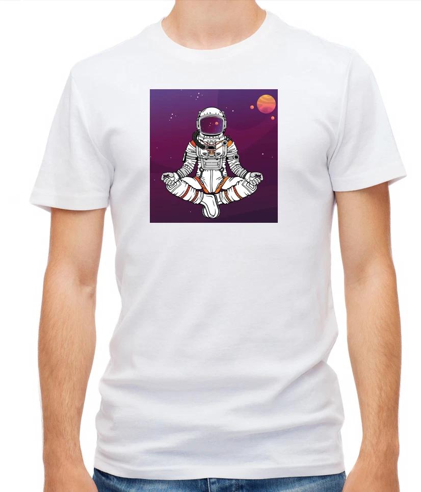 Astronaut yoga in space Short Sleeve T- Shirt Men G094 S