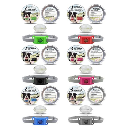Flea Prevention Tag for Dogs Natural Ingredients Tick Repellent Tag Waterproof Collar Tag with 2 Refills Adjustable for Small Medium And Large Dogs