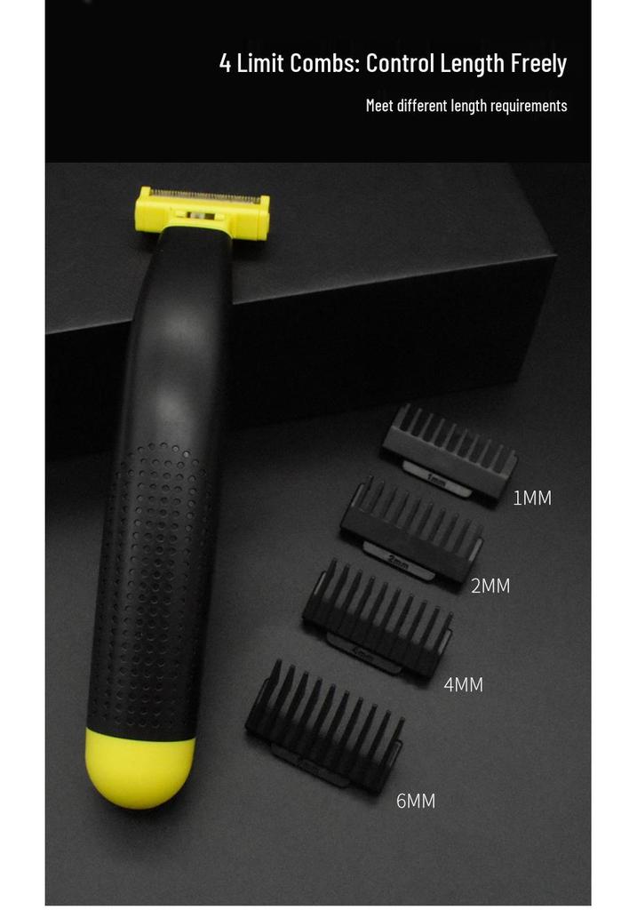 Herren Nass-/Trocken-USB-wiederaufladbarer Elektrorasierer, Vollständig abwaschbarer Haarentferner & Rasierer