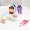 Wooden Pretend Kids Ice Cream Shop Play Set With Realistic Dessert Display For Childrens Role Play