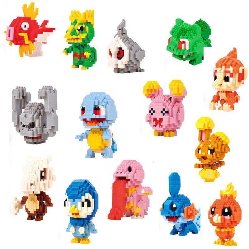 Anime Nano Mudkip Block Diamond Toy Mini Building Toy Pocket Monster