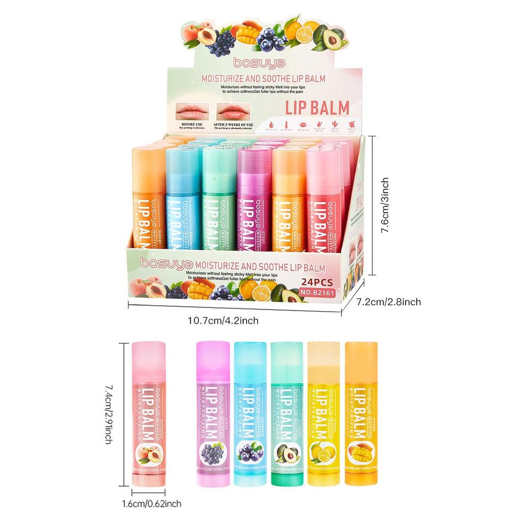 Außenhandels-Englisch Fruchtgeschmack Lippenbalsam Geschenkset - Feuchtigkeitsspendende und pflegende Lippenpflege
