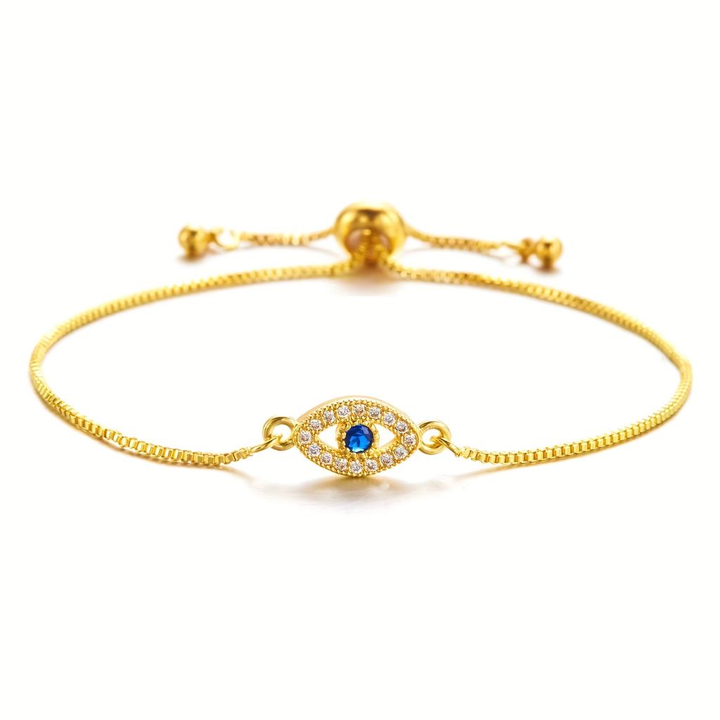 Women's Demon Eye Bracelet, Adjustable Sliding Chain Bracelet - The Perfect Gift for Any Occasion, Versatile for All Seasons, an Elegant Accessory