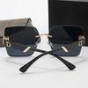 Luxury Square Sunglasses Women Men Brand Designer Vintage Sun Glasses Female Male Fashion Rimless Shades Mirror