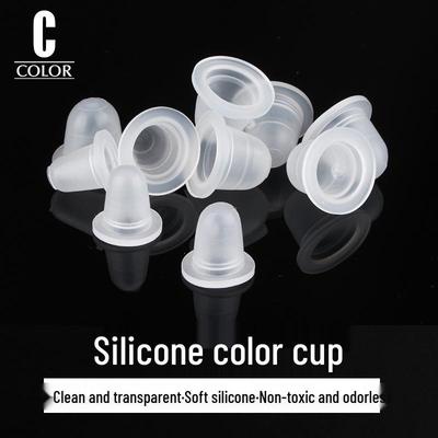 Silicone Microblading Pigment Cups - Soft U-Shaped Design, Needle-Friendly, Tattoo Supplies
