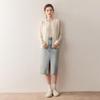 Women's 100% Pure Wool Round Neck Cardigan - Versatile and Casual Knit Sweater Coat