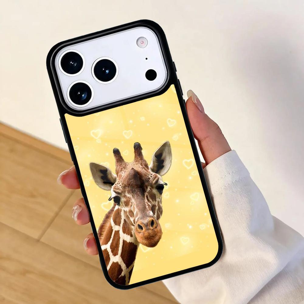 Giraffe Anime Cute Mobile Phone Case for IPhone 17 AIR 16pro Max 15 14 13 12 11 Bumper Cover