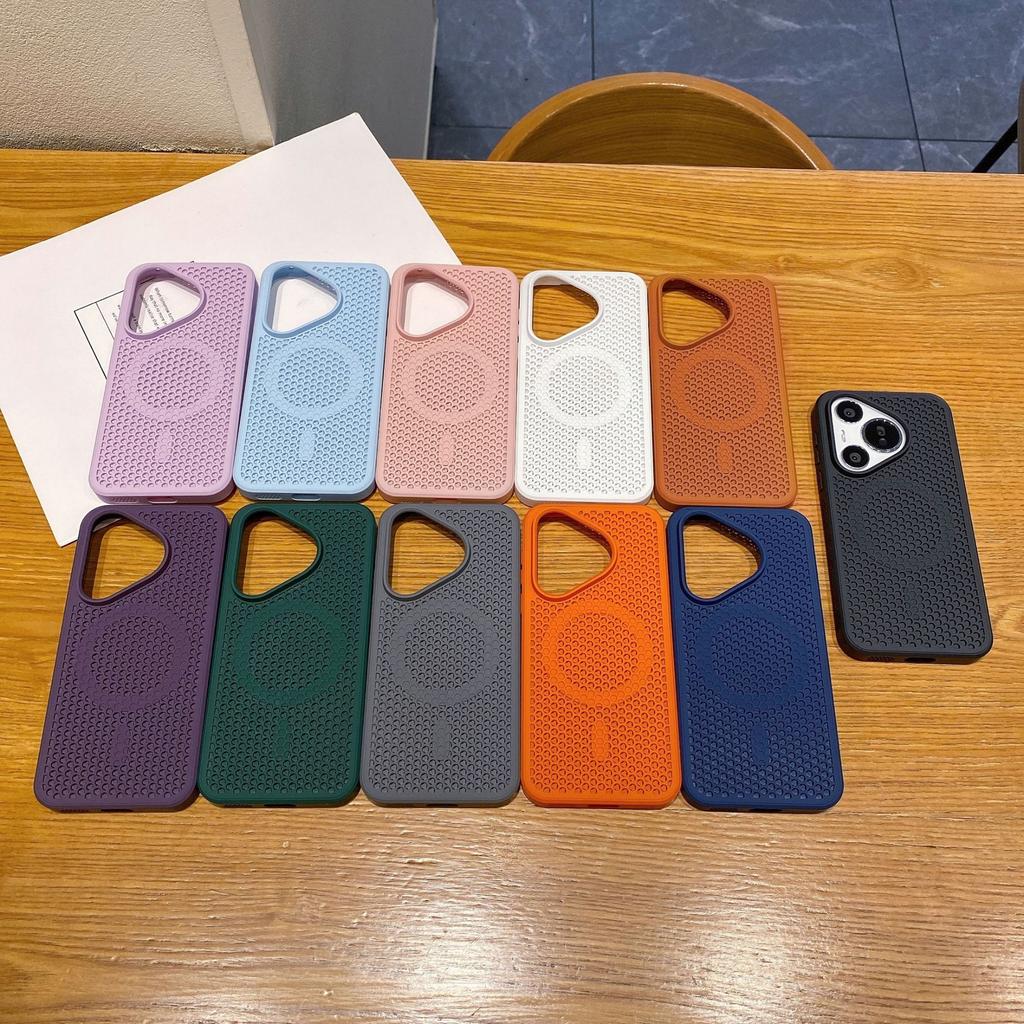Applicable to Huawei Pura80Pro mobile phone case Magnetic suction p70 anti-drop Mate70 breathable heat dissipation Honor GT Pro