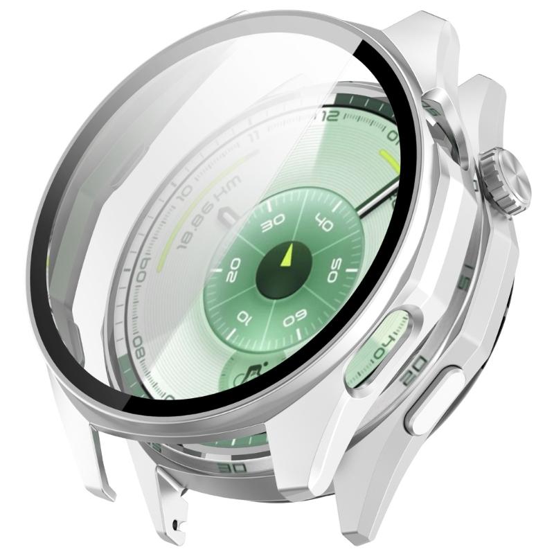 Smartwatch Cover Shell Case with Tempered Glass Film Screen Protector Cover for GT6 46MM Scratchproof Watch Case