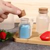100-500g Portable Wooden Spoon Refillable Cork Stopper Bottle Multifunction Storage Container Frosted Seal Jar Bath Salt Bottle
