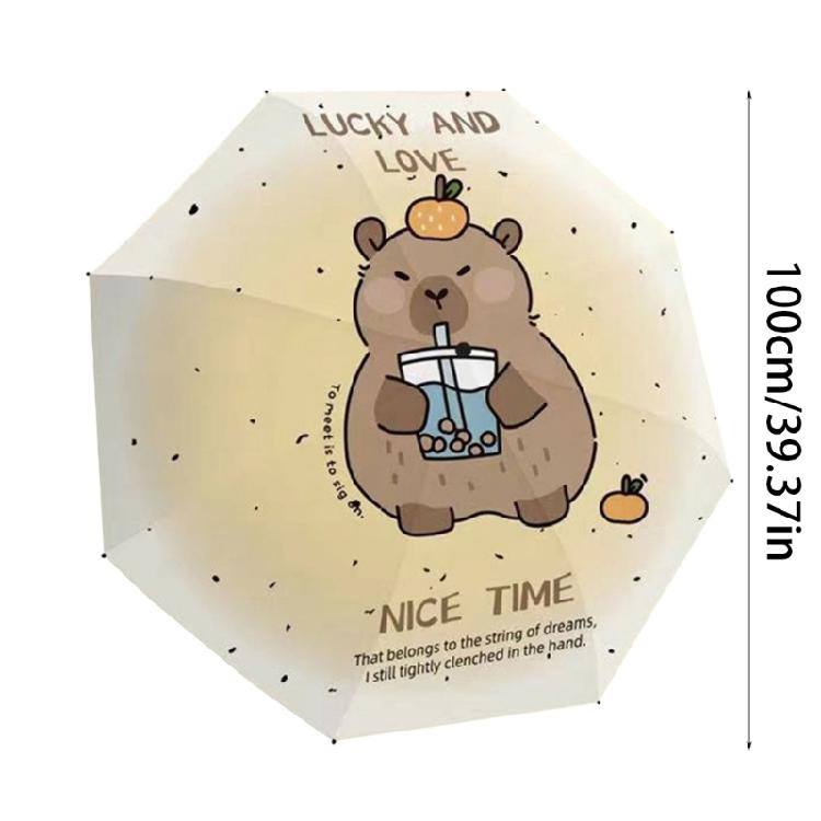 Charm Capybara Portable Umbrella, Enhances Sun Resistance, Sunshade Quickly Dry Technology, Strong Against Rain Umbrella