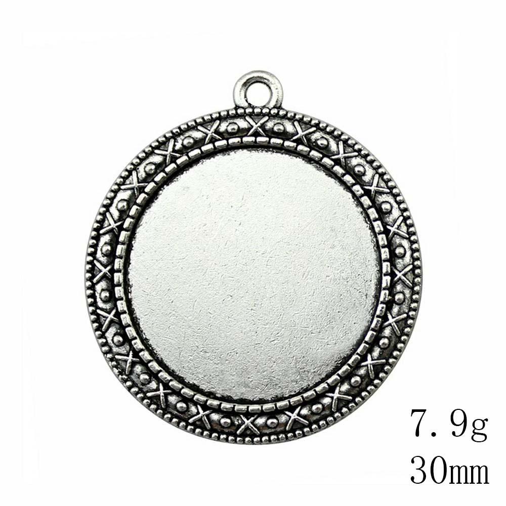 New Year's Day Accesories Fit Round 30-35mm Glass Cabochon Base Setting Tray Accessories Parts Souvenir Accessory Parts