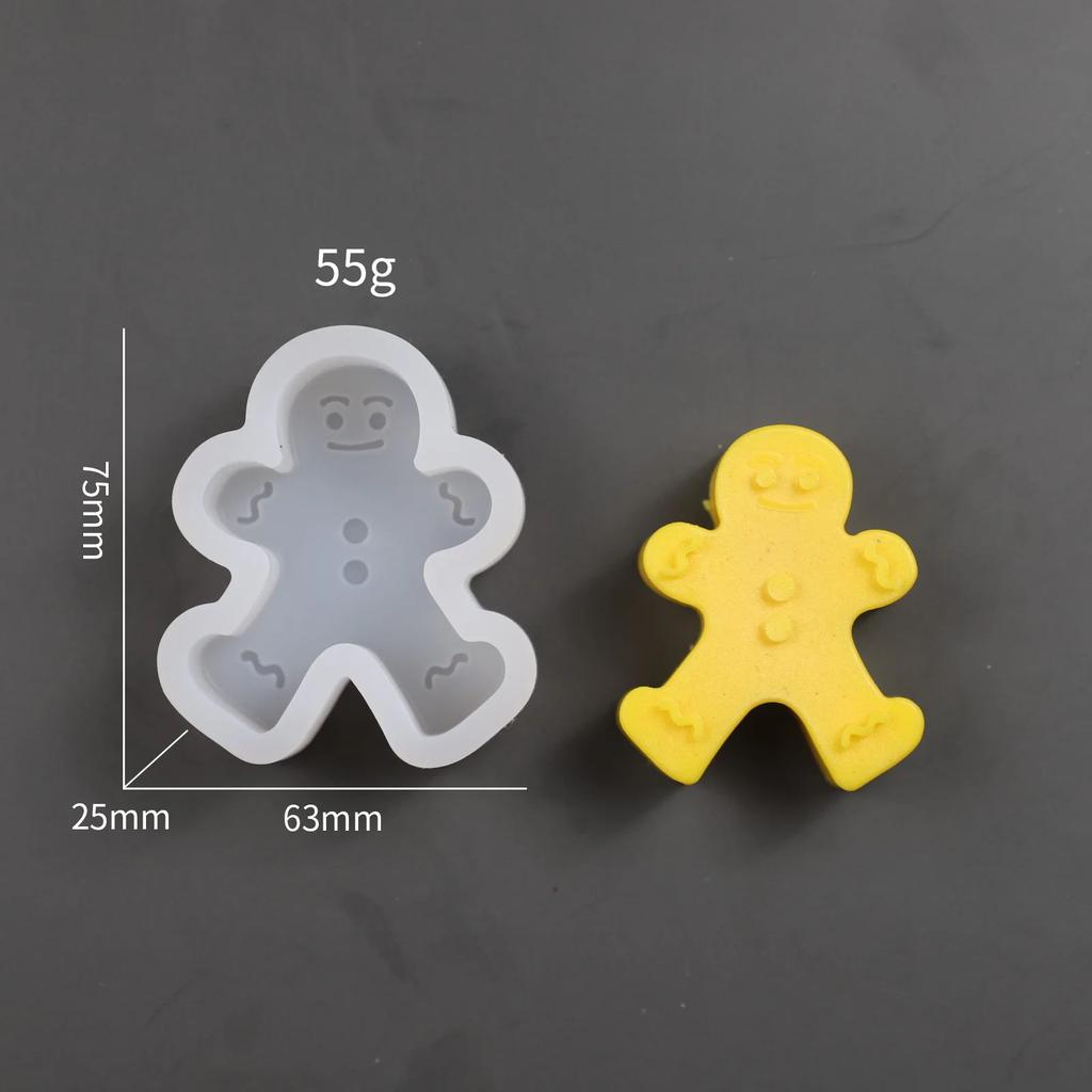 1-5PCS Christmas Silicone Candle Mold DIY Handmade Aromatherapy Molds Baking Resin Soap Decorative Ornament Tools for Home Decor