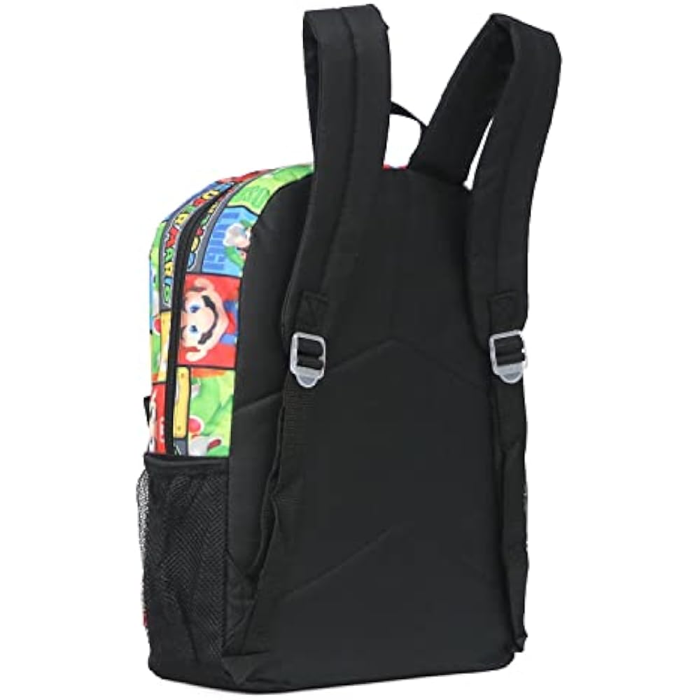 Super Mario 16" Allover Print Character School Backpack Free Size