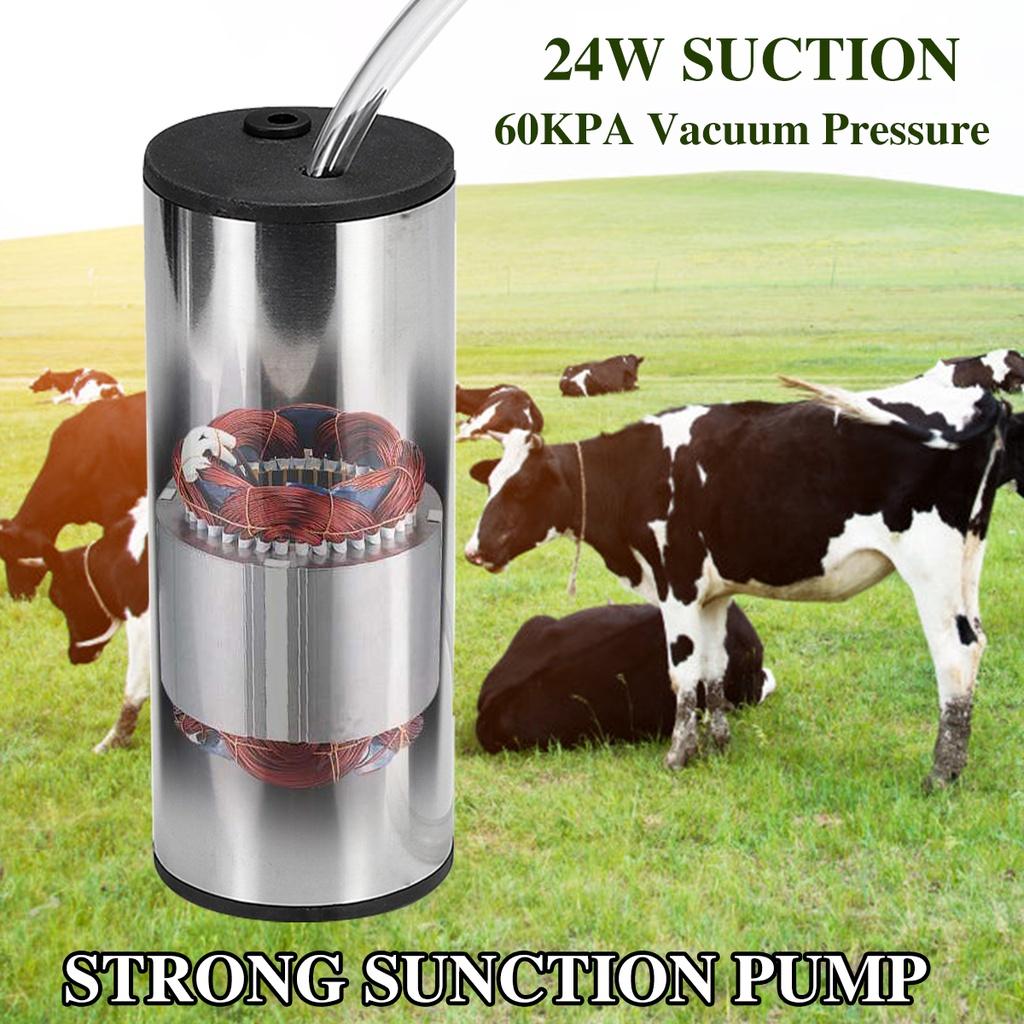 Stainless Steel Electric Milking Machine Household Goat Cow Sheep Bucket Suction Milker Vacuum Pump 5L