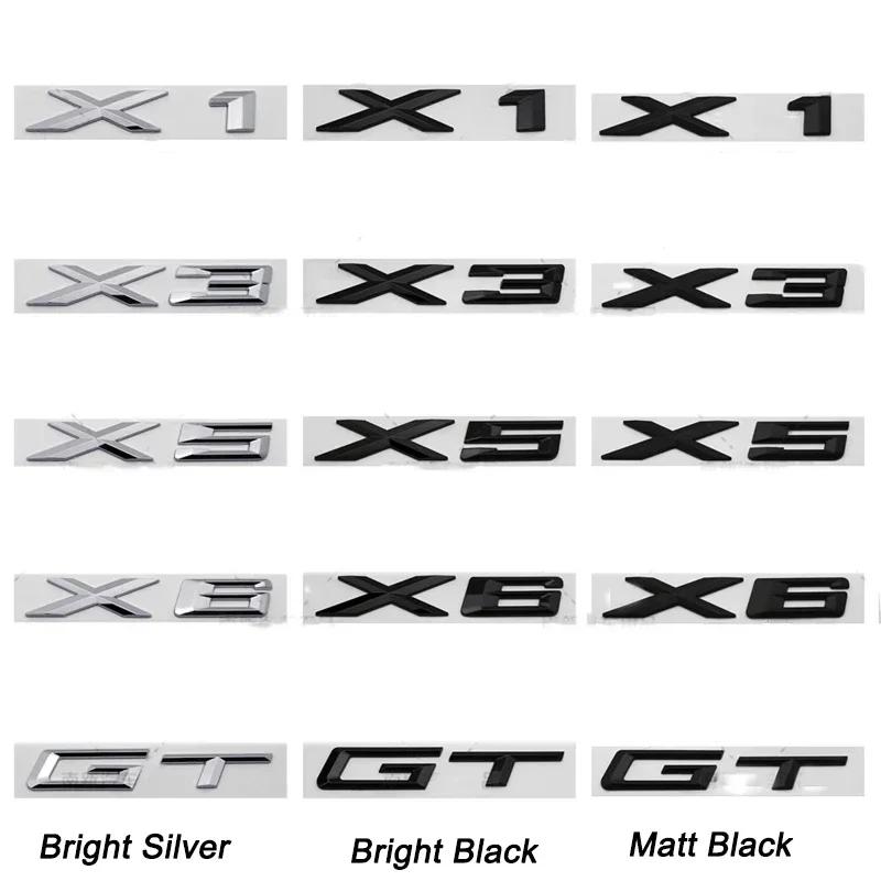 ABS Badge Car Body Sticker Trunk Emblem for BMW X1 X3 X5 X6 GT Logo E46 E90 E60 F10 F11 F20 F30 G01 G20 Auto Accessories