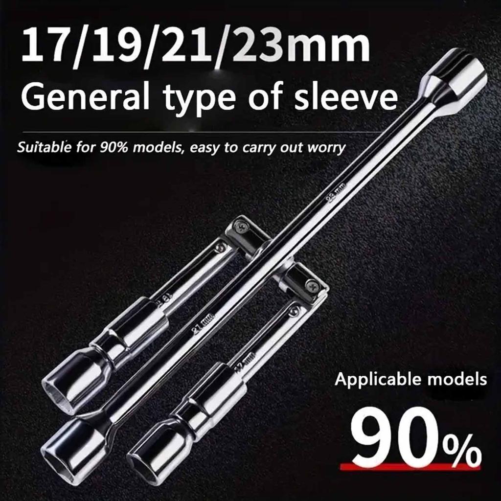 Car Repair Wheel Nut Socket Folding Cross Wrench Spanner Hand Tool Car Repair Tyre Remover Mounting 17 19 21 23mm Hex Socket