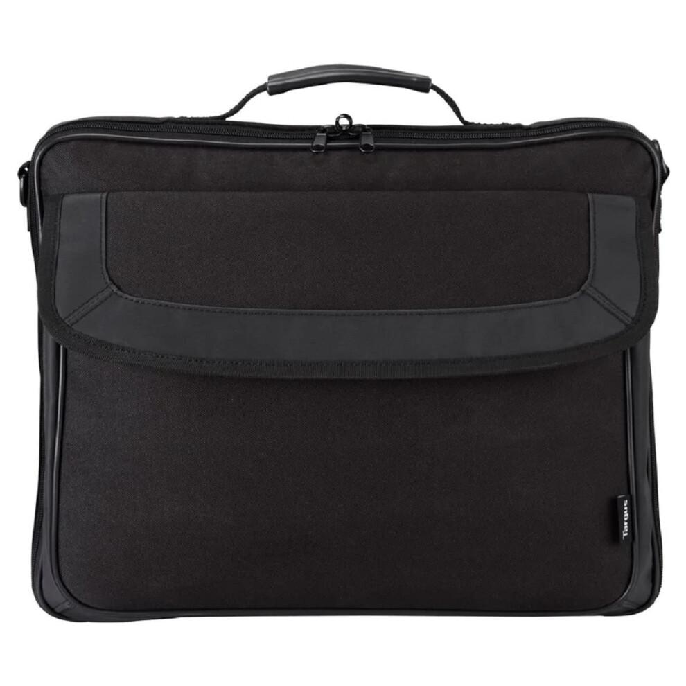 Laptop Bag, Fits Laptop up to 16", Case for Travel and Business, Padded Shoulder Strap, Front Storage Pocket – Black