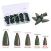 50Pcs Fishing Weight Sinkers Kit Rustproof Corrosion Resistant Saltwater Freshwater Metal Lead Fishing Weights Set