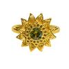 Medieval Vintage Light Luxury Retro Sunflower Wings Full Of Diamonds Zir*****Pen Ring Niche Design Ring Woman