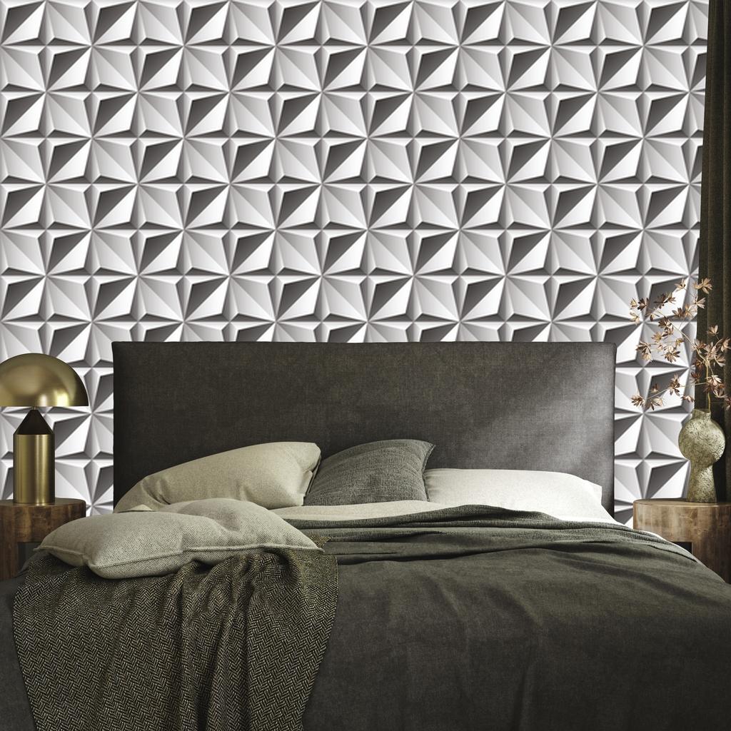 3D optical geometric figures wallpaper for living room and bedroom 50x1000