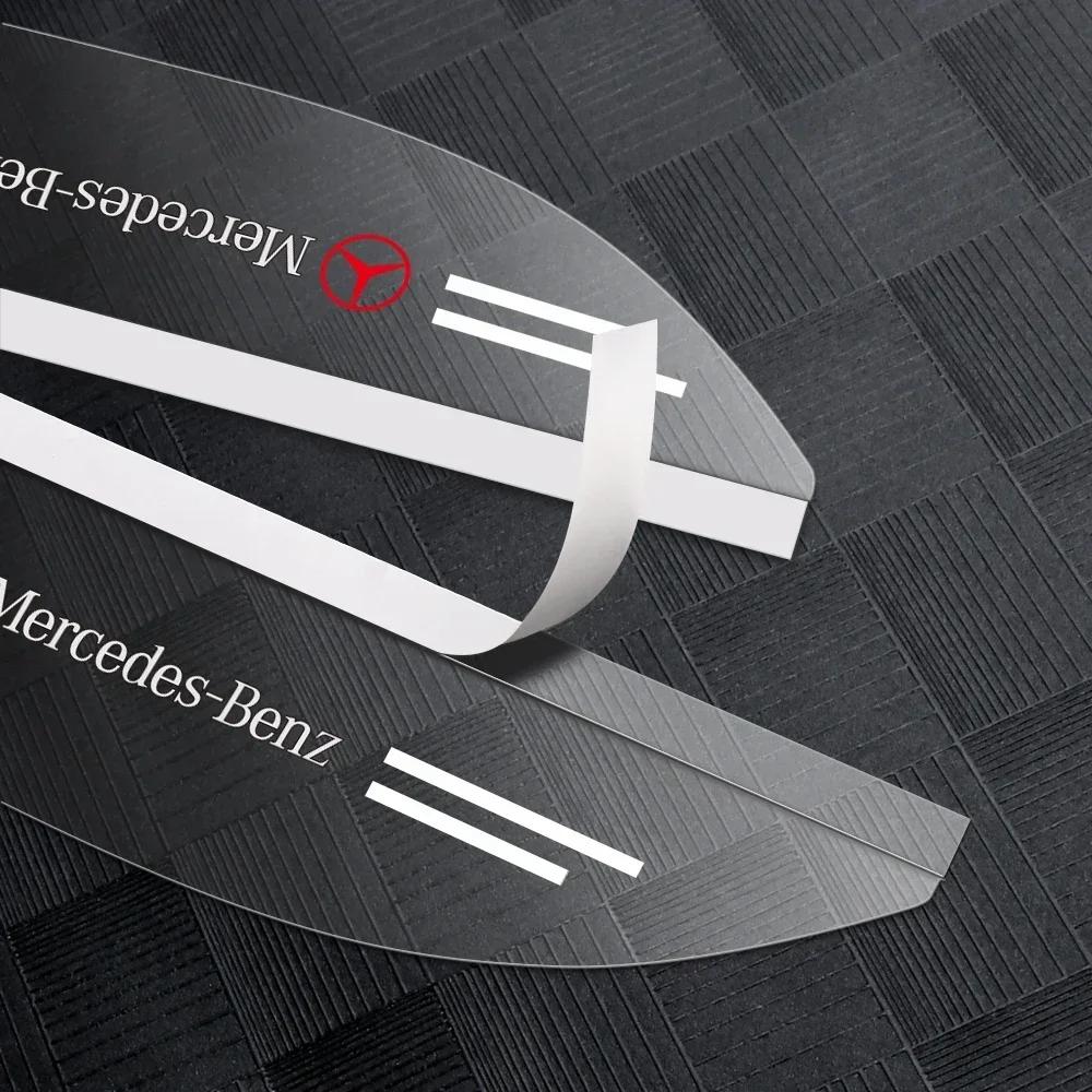 dnapx4 2025 Hot 2Pcs Car Rear View Mirror Sticker Rain Shield Shade Cover Decoration For Mercedes benz A C E S Class CLA CLS W212 W213