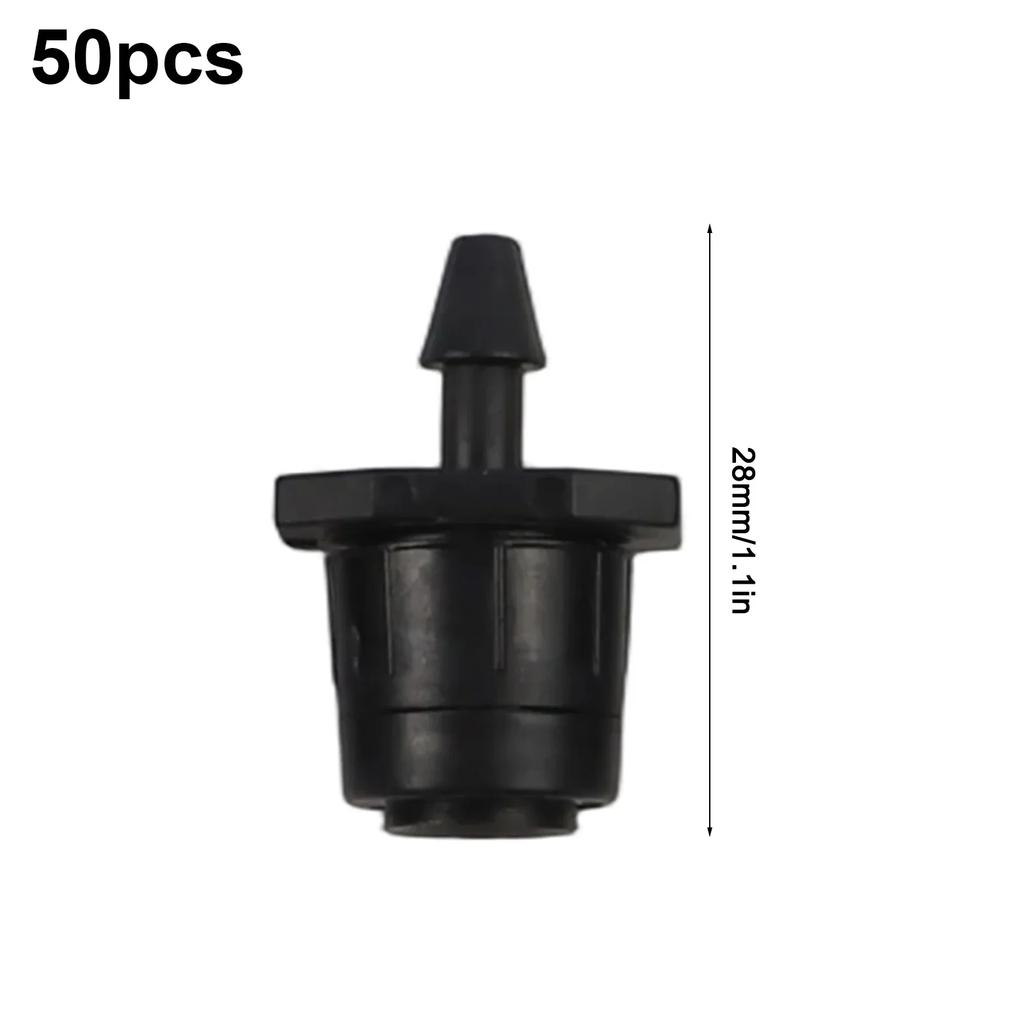 Adjustable Drip Irrigation Drippers Pack of 50 with 360 Degree Water Flow for Precision Watering In Plants and Lawns
